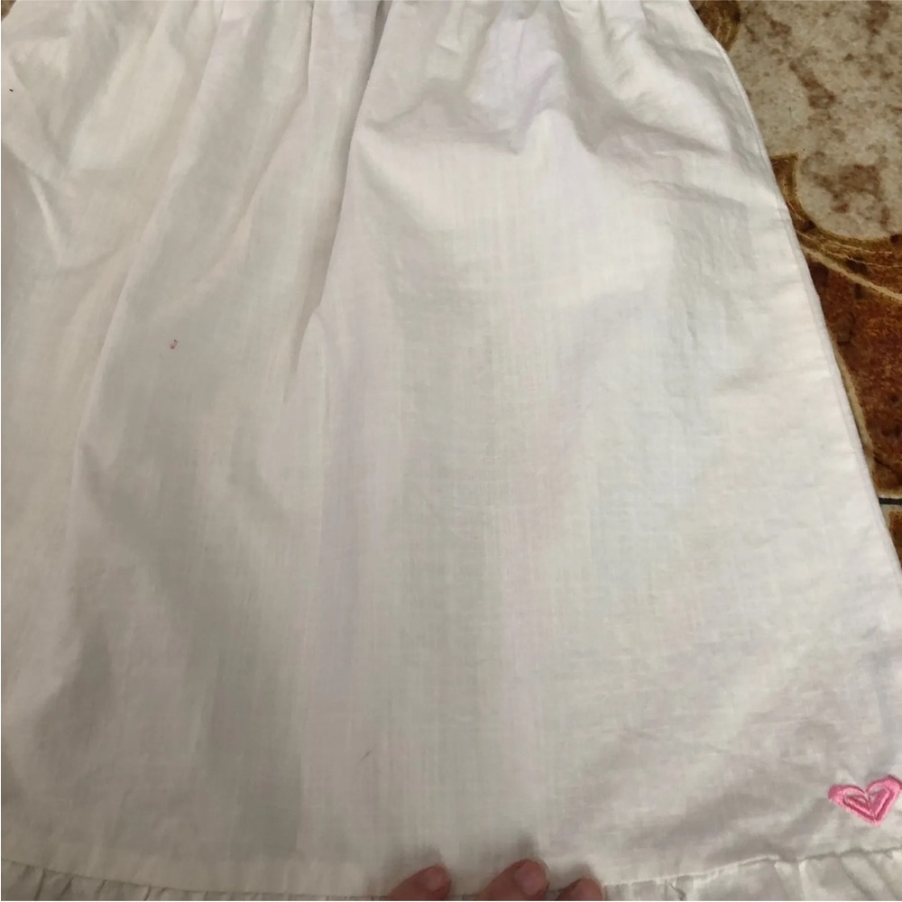 ROXY girls White Cotton dress size 8 Kids Embroidered Floral - Picture 7 of 7